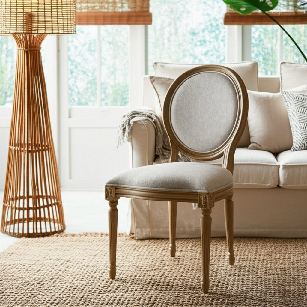 Avarin Upholstered Wood Side Chair by Capris Furniture Model SC374