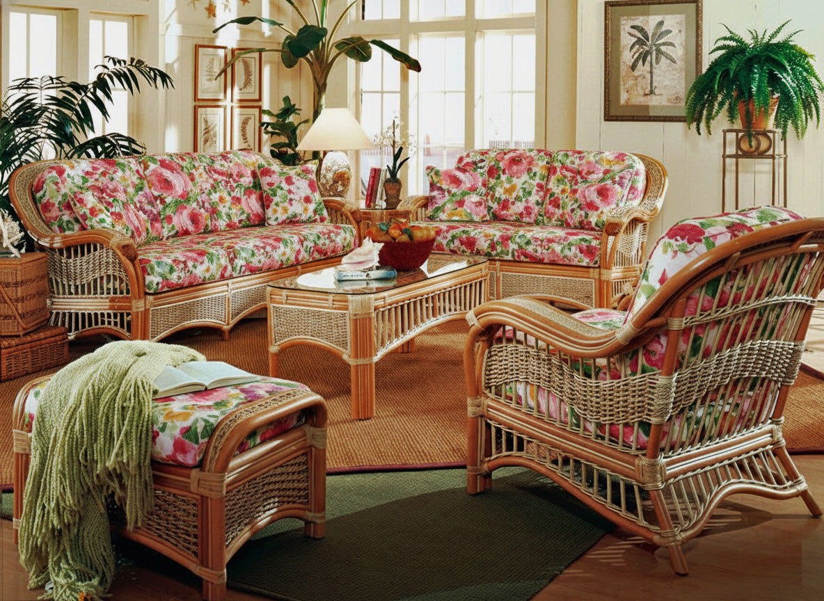 Seascape Rattan Sofa by Spice Islands Wicker Model SS3S