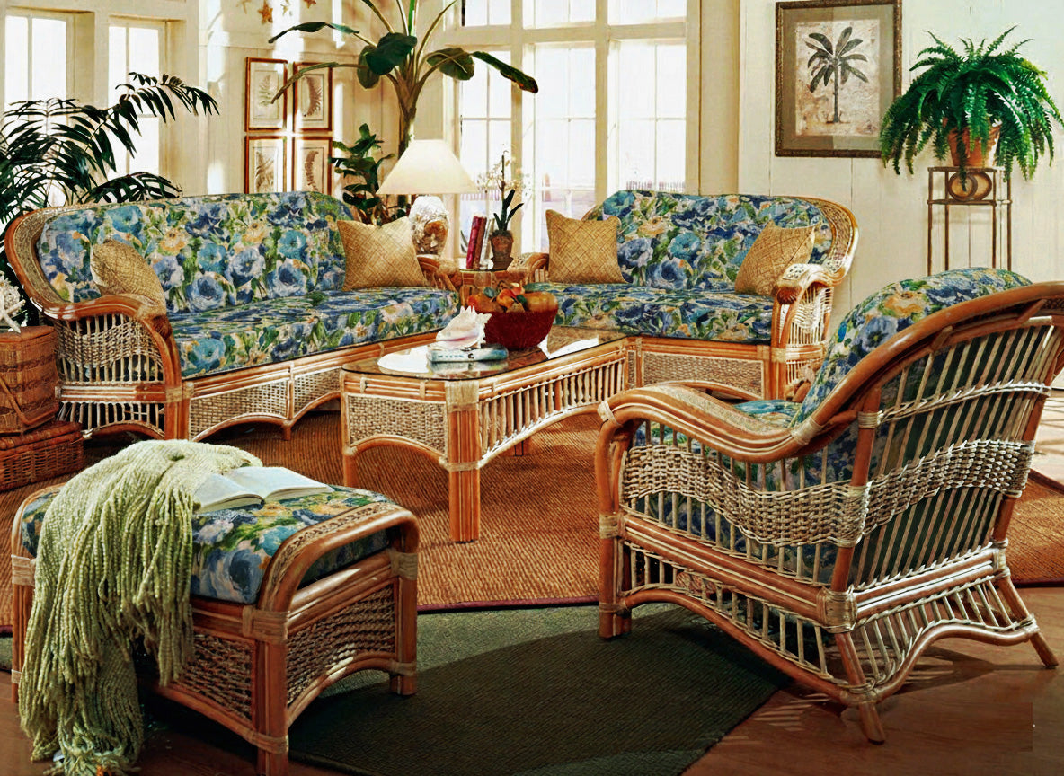 Seascape Rattan Sofa by Spice Islands Wicker Model SS3S