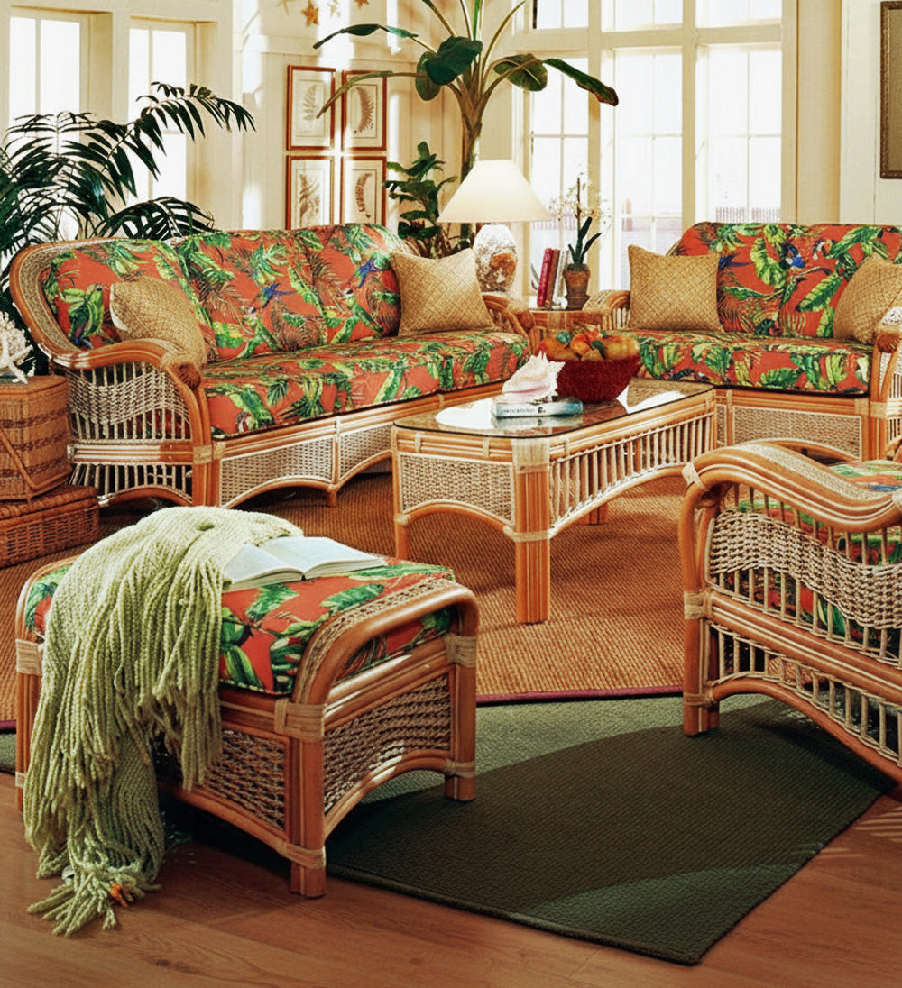 Seascape Rattan Sofa by Spice Islands Wicker Model SS3S