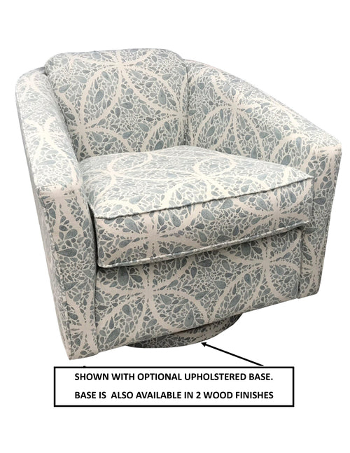 Athens Upholstered Swivel Chair Model SW111 by Capris Furniture