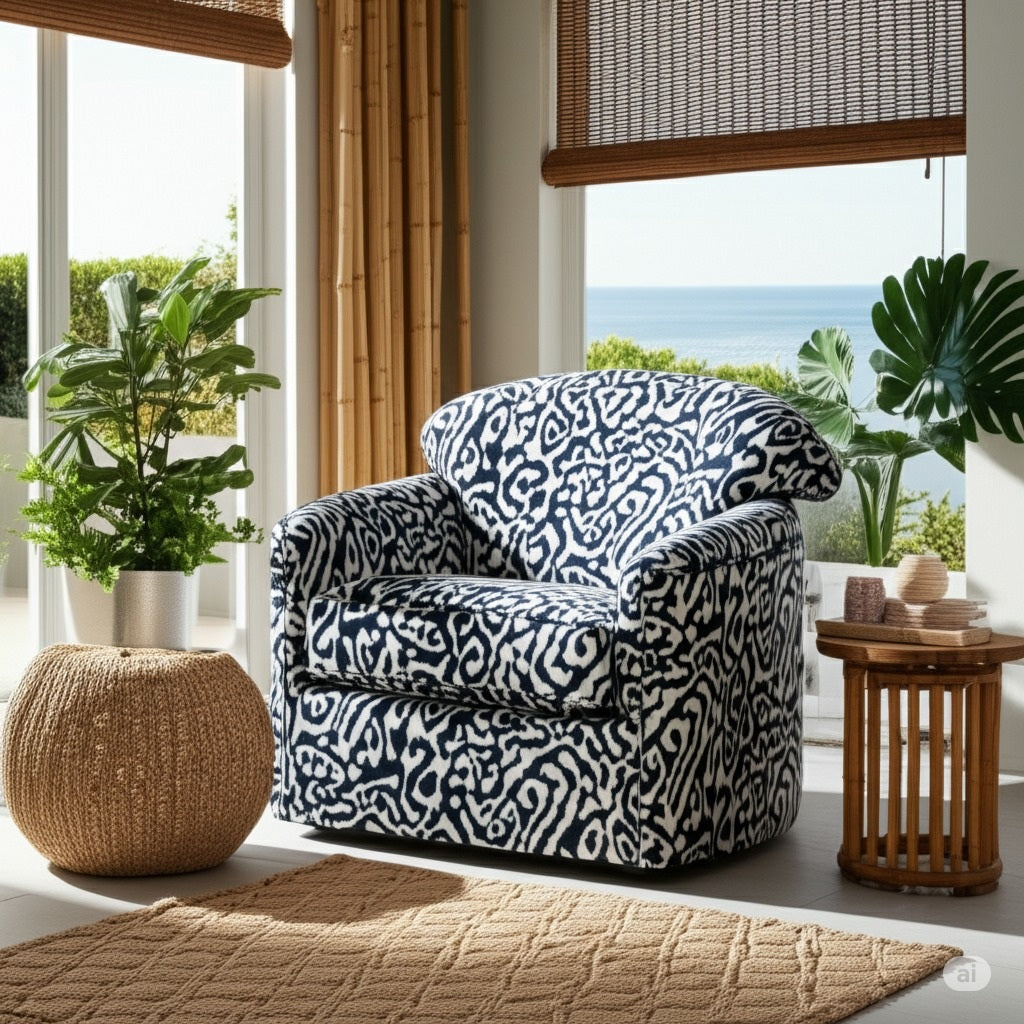 Tuscany Upholstered Swivel Glider Model SG115 by Capris Furniture