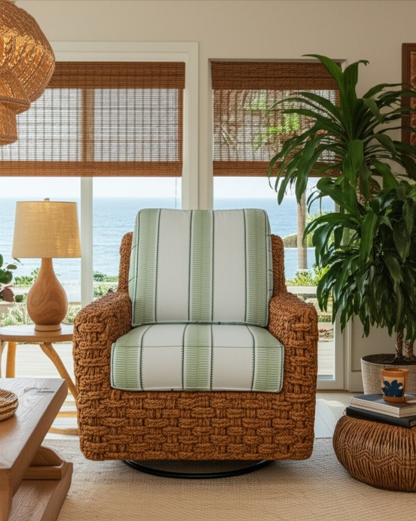 Vanatu Rattan Swivel Glider by Capris Furniture Model SG310