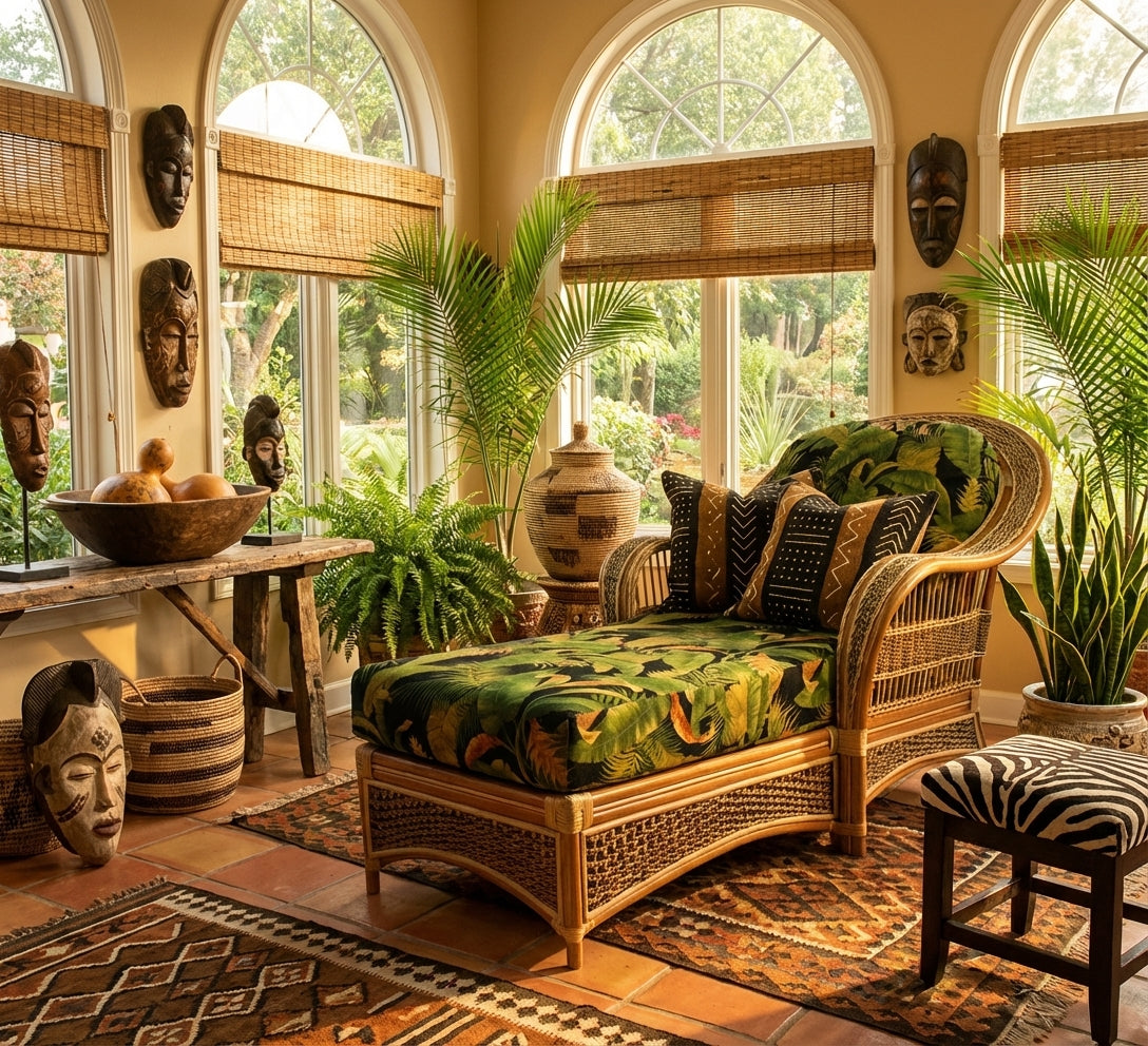Shangri-la Rattan Chaise Lounge Model SIACL by Wicker Fair