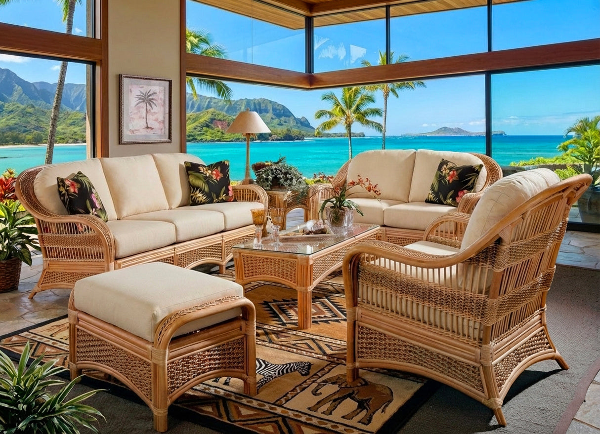 Shangri-la Rattan Chaise Lounge Model SIACL by Wicker Fair