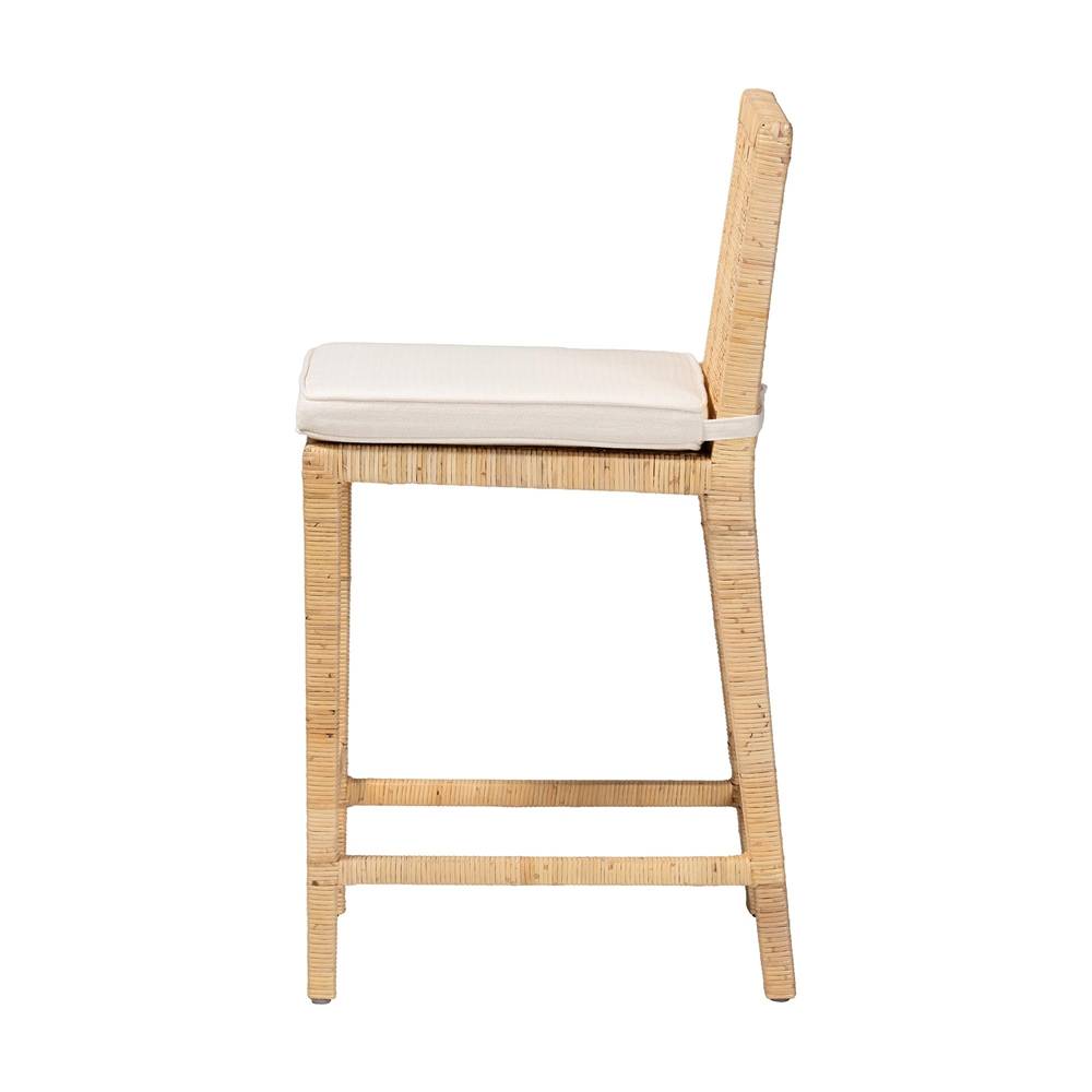 Samoa Wicker Fair Wood and Natural Rattan Counterstool