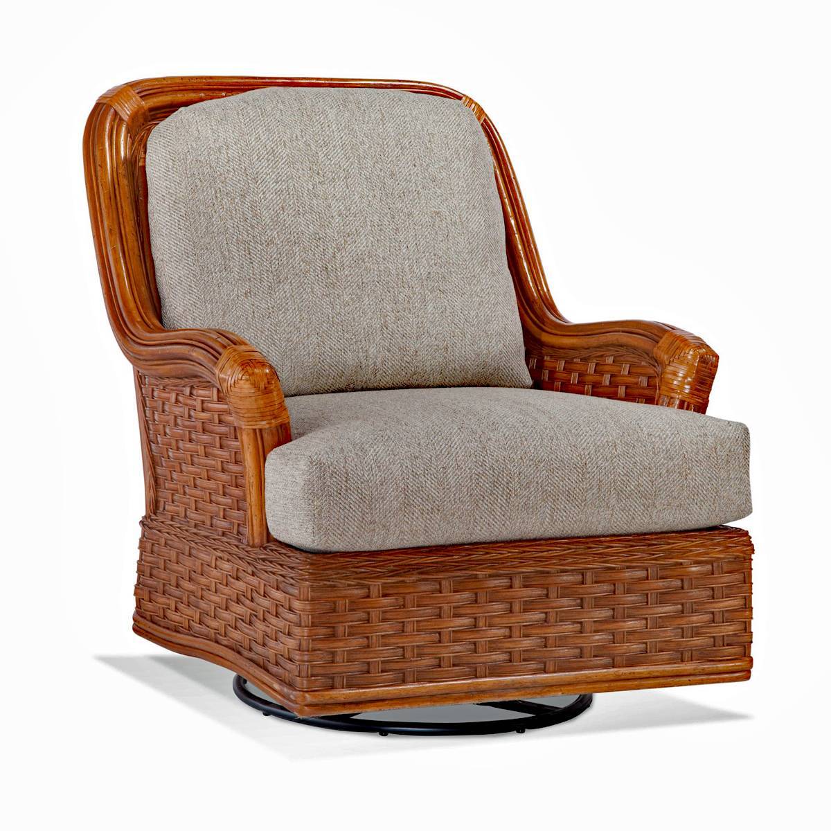 Somerset Rattan Swivel Glider Chair Model 953-202 by Braxton Culler