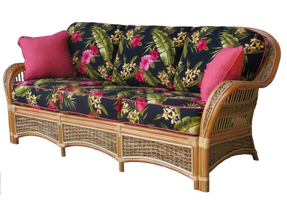 Shangri-la Wicker Cushion Set (Sofa) – Made in the USA SlA-CUSH-SOF by Wicker Fair
