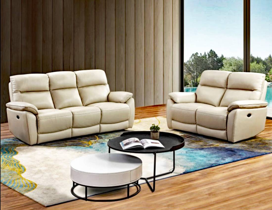 Stanley Leather Power Double Recliner Sofa by Stanley Chair RS-777