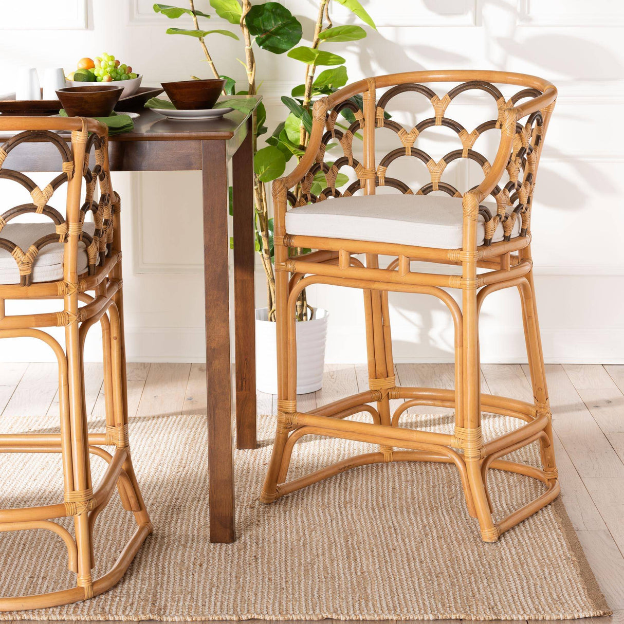 Sunrise Wicker Fair Rattan Barstool