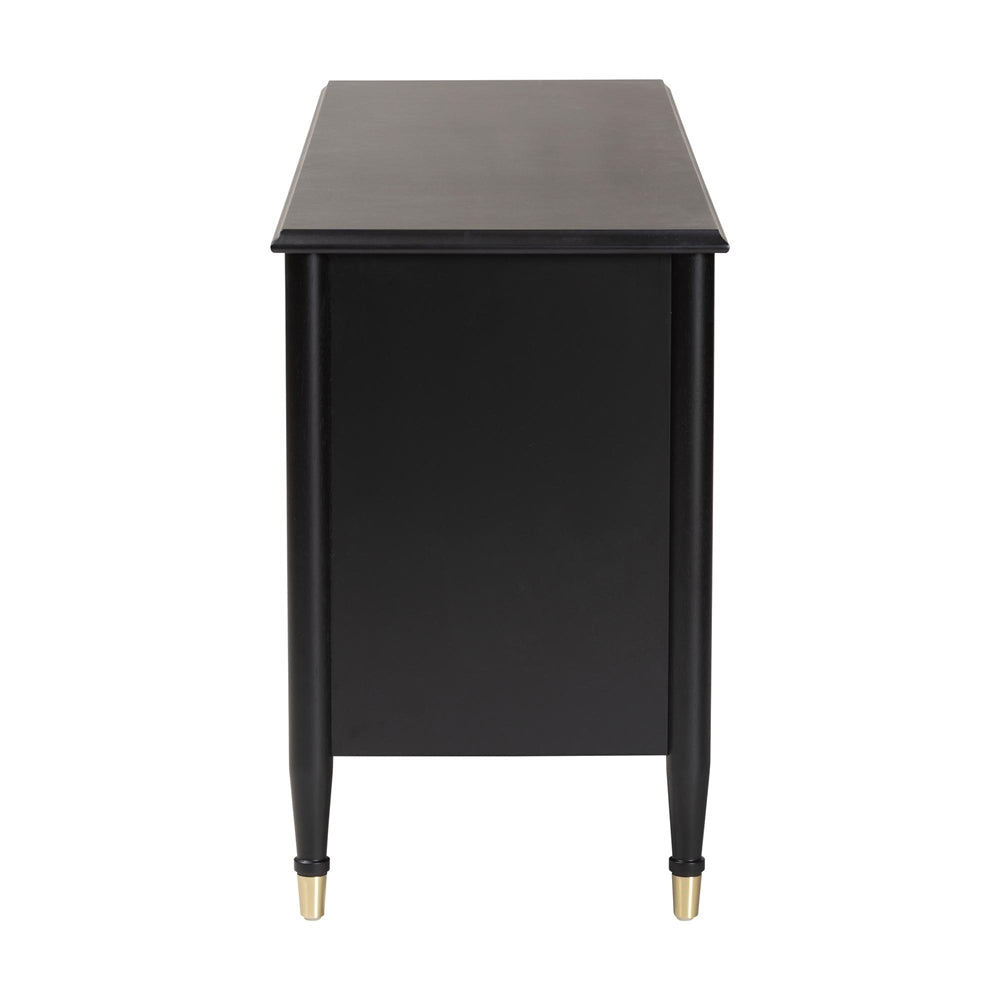 Tamra Black Wood Dresser with Drawers by Wicker Fair