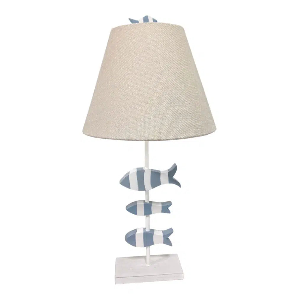 School of Fish Table Lamp Set of 2 Model LUX-2051-BLUE/WHITE By Lux Lighting