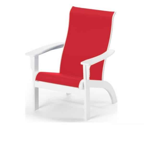 Gardenella Outdoor Adirondack MGP Sling 4 Pc Recycled Plastic Lounge Set by Telescope Casual Model TCAMSLSB