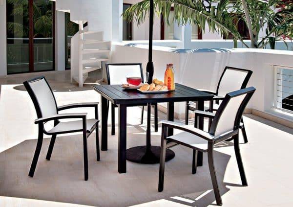 Bazza Outdoor MGP Sling Bar Height Stacking Cafe Chair by Telescope Casual Model 1335-Z090