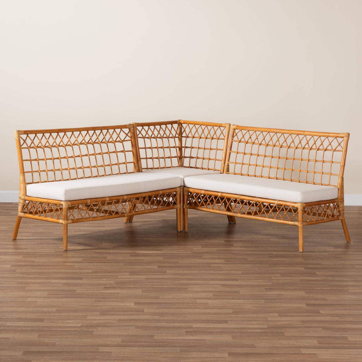 Sea Point 3 Pc Wicker Fair Rattan Dining NOOK Set