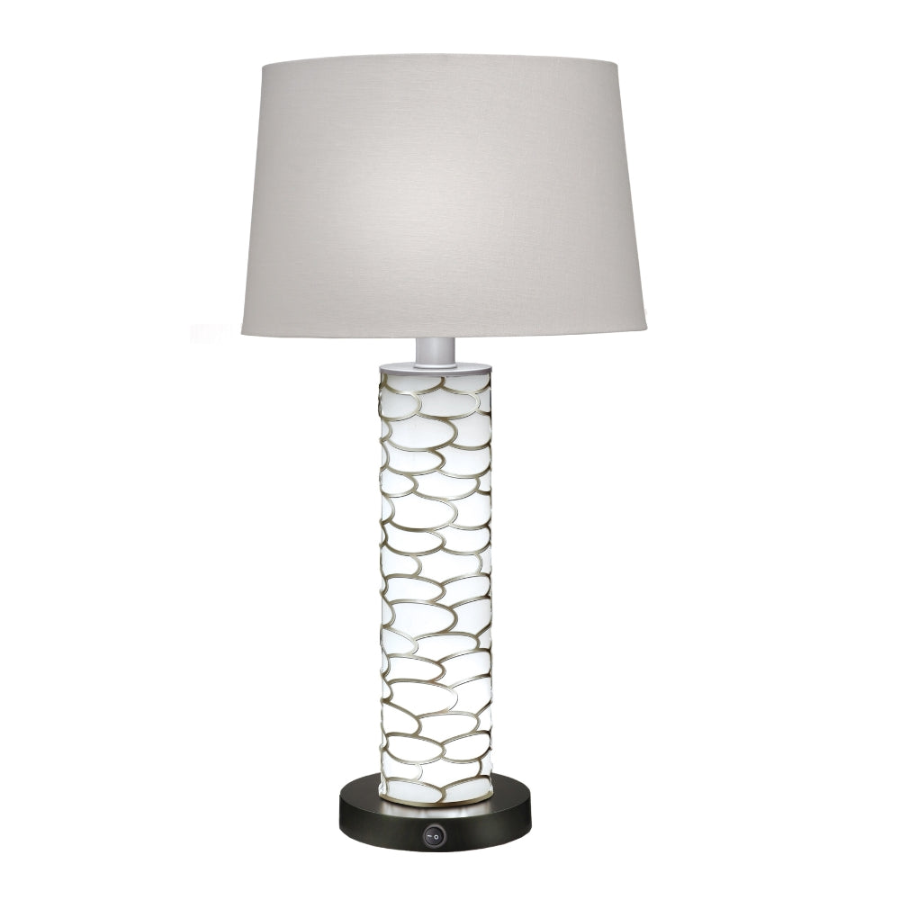 Silver Scallop Nightlight Table Lamp