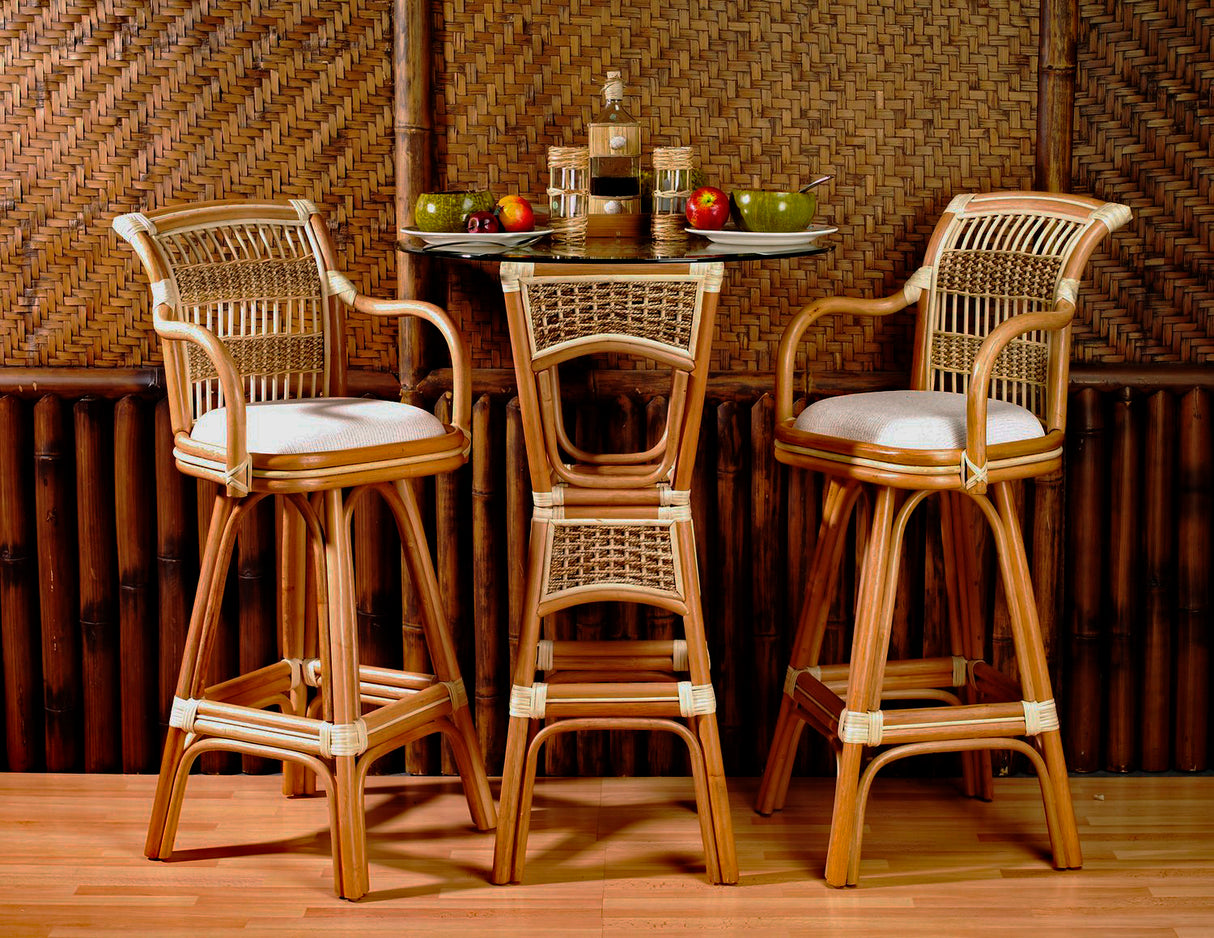 Shangri-la Rattan (Set of 2) Barstools Set Model SIABS-2PC-SET by Wicker Fair