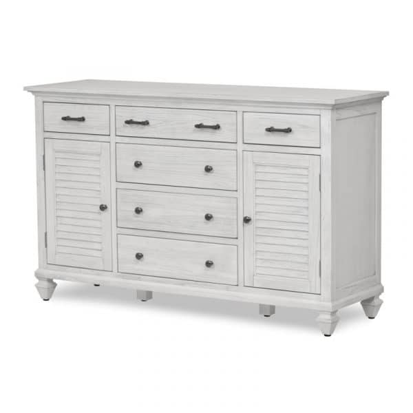 Surfside Weathered White Coastal 5 Pc Bedroom Set By Seawinds Trading