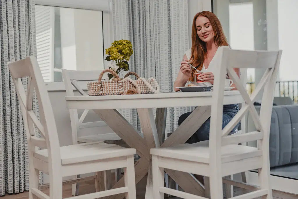 Surfside Solidwood X-back Dining Chair Set of 2 Model D27782-WW By Seawinds Trading