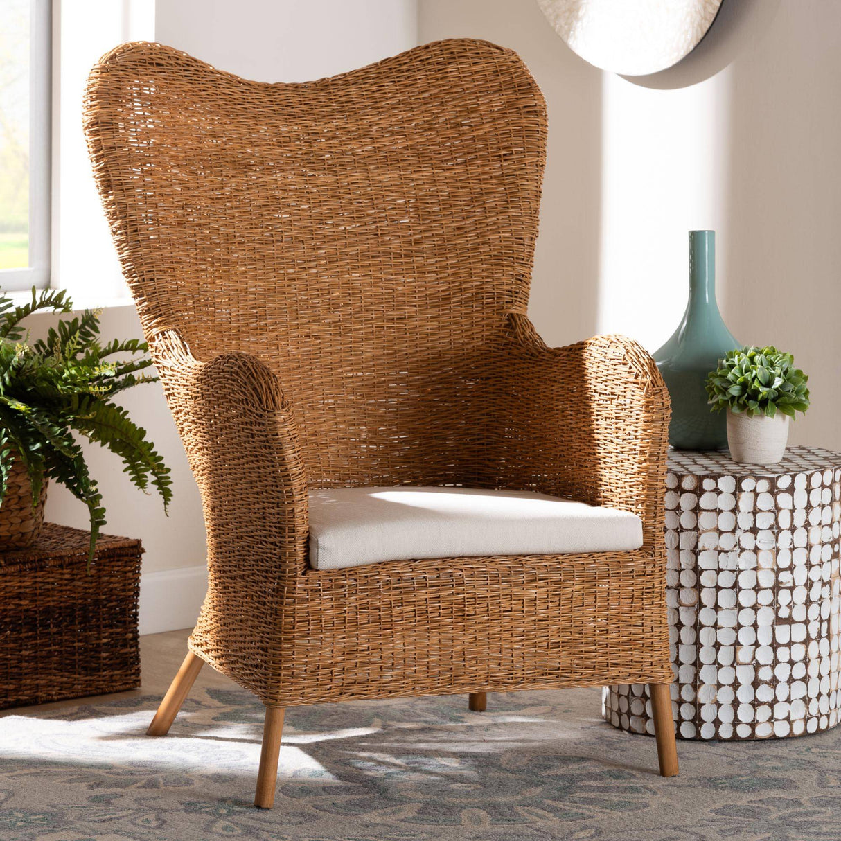 Sweetheart Rattan Wicker Fair Arm Chair