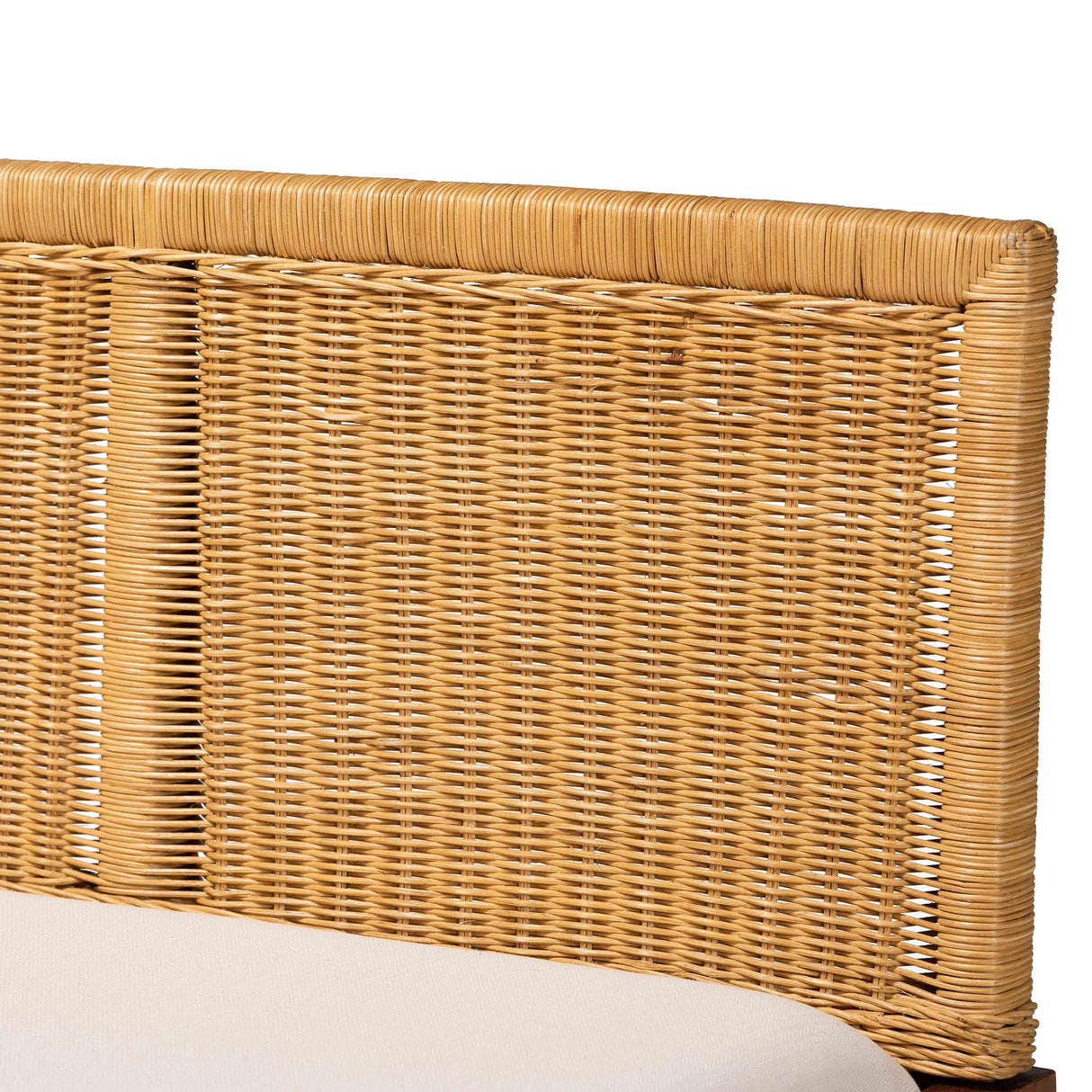 Tabanan Wicker Fair Rattan and Acacia Wood 2-Piece Dining Nook Banquette Set