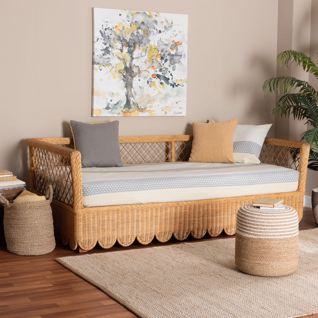 Jessica Natural Rattan Daybed by Wicker Fair