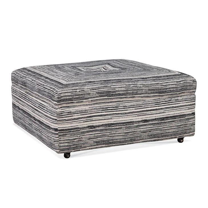 Transitional Cocktail Ottoman with Miter Top by Braxton Culler Made in the USA Model 767-009M