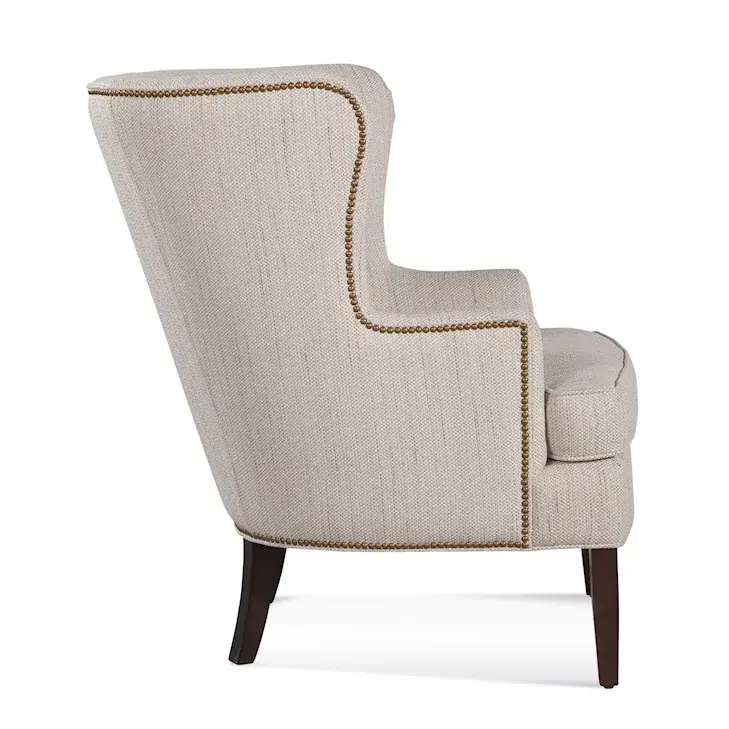 Transitional Wing Chair with Nailhead Trim by Braxton Culler Made in the USA Model 732-007SN