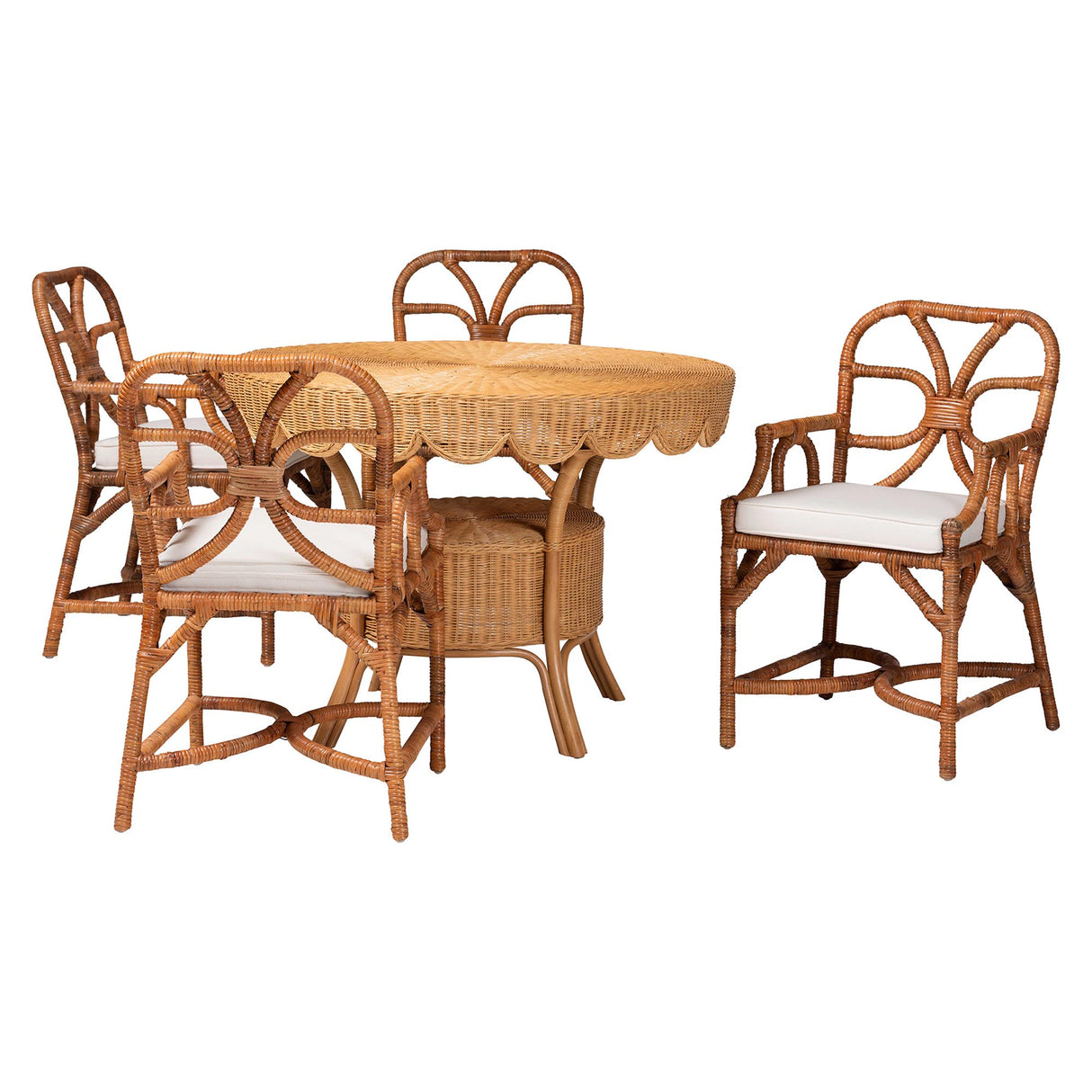 Timor 5-Piece Rattan Dining Set by Wicker Fair