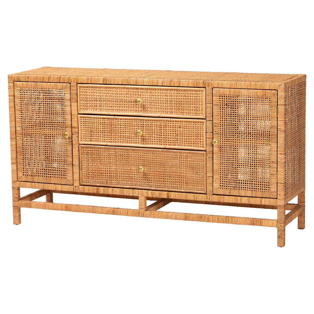 Vivian Wicker Fair Rattan Cabinet for Many Uses