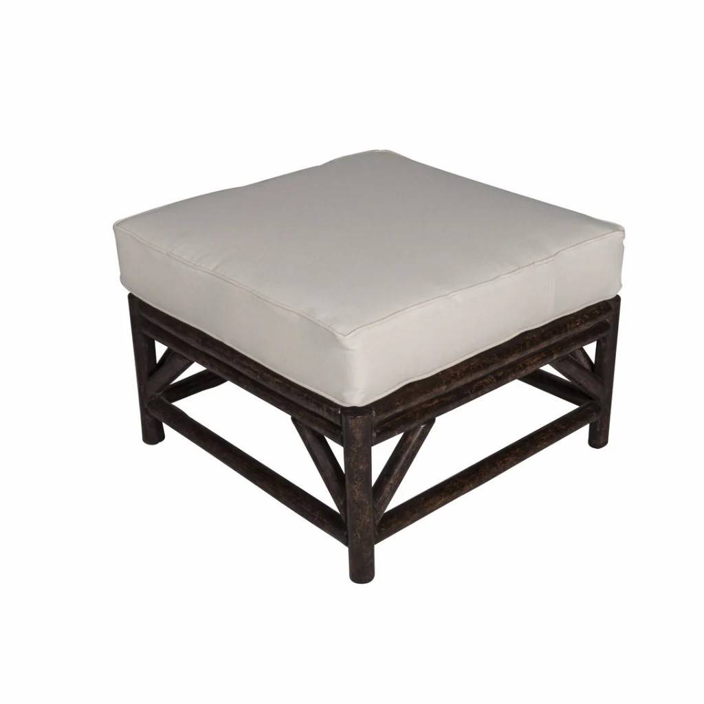 Woodland Rattan Ottoman by Designer Wicker Tribor