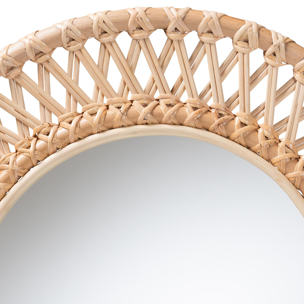 Borneo Natural Rattan Wall Mirror by Wicker Fair