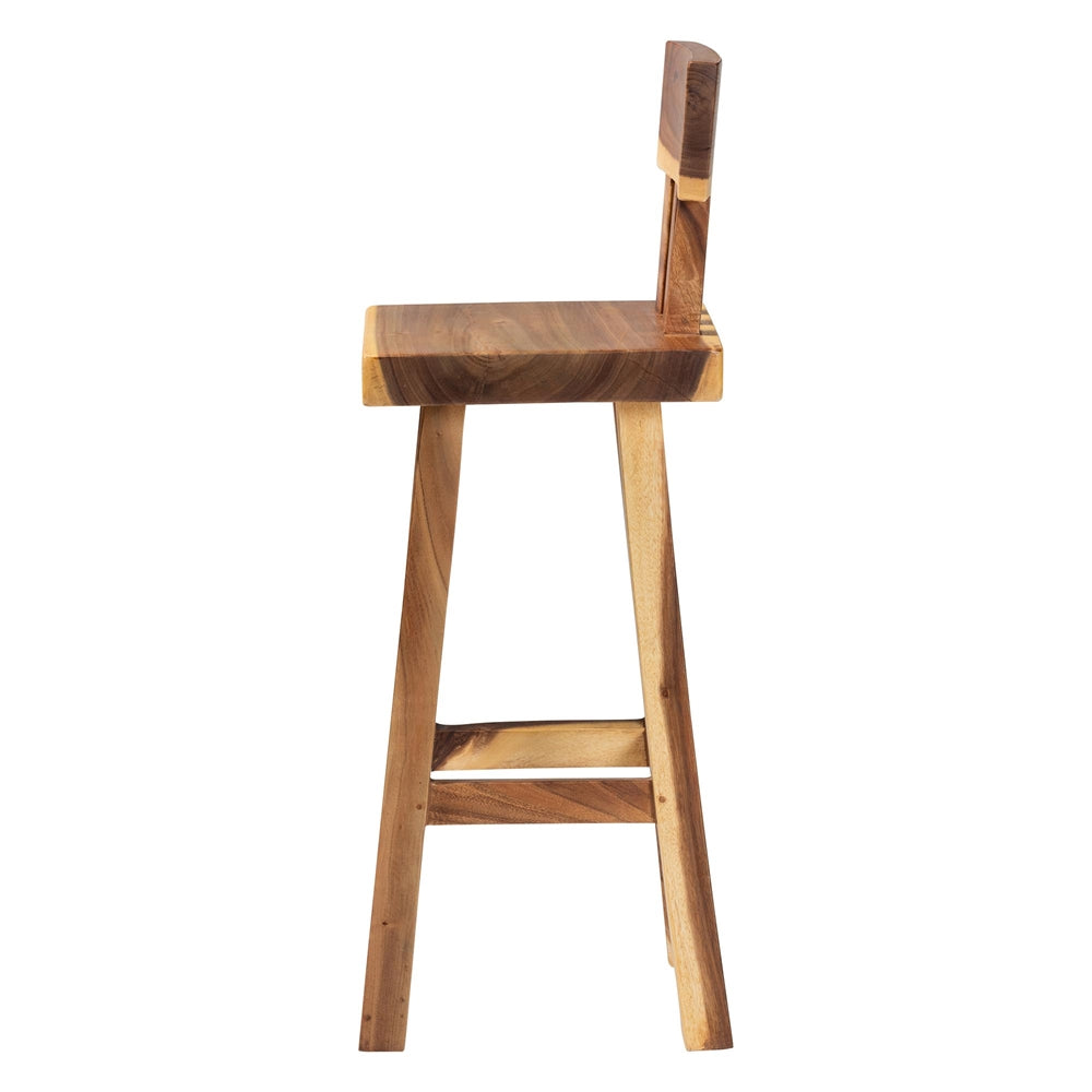 Laluli Suar Wood Bar Stool by Wicker Fair