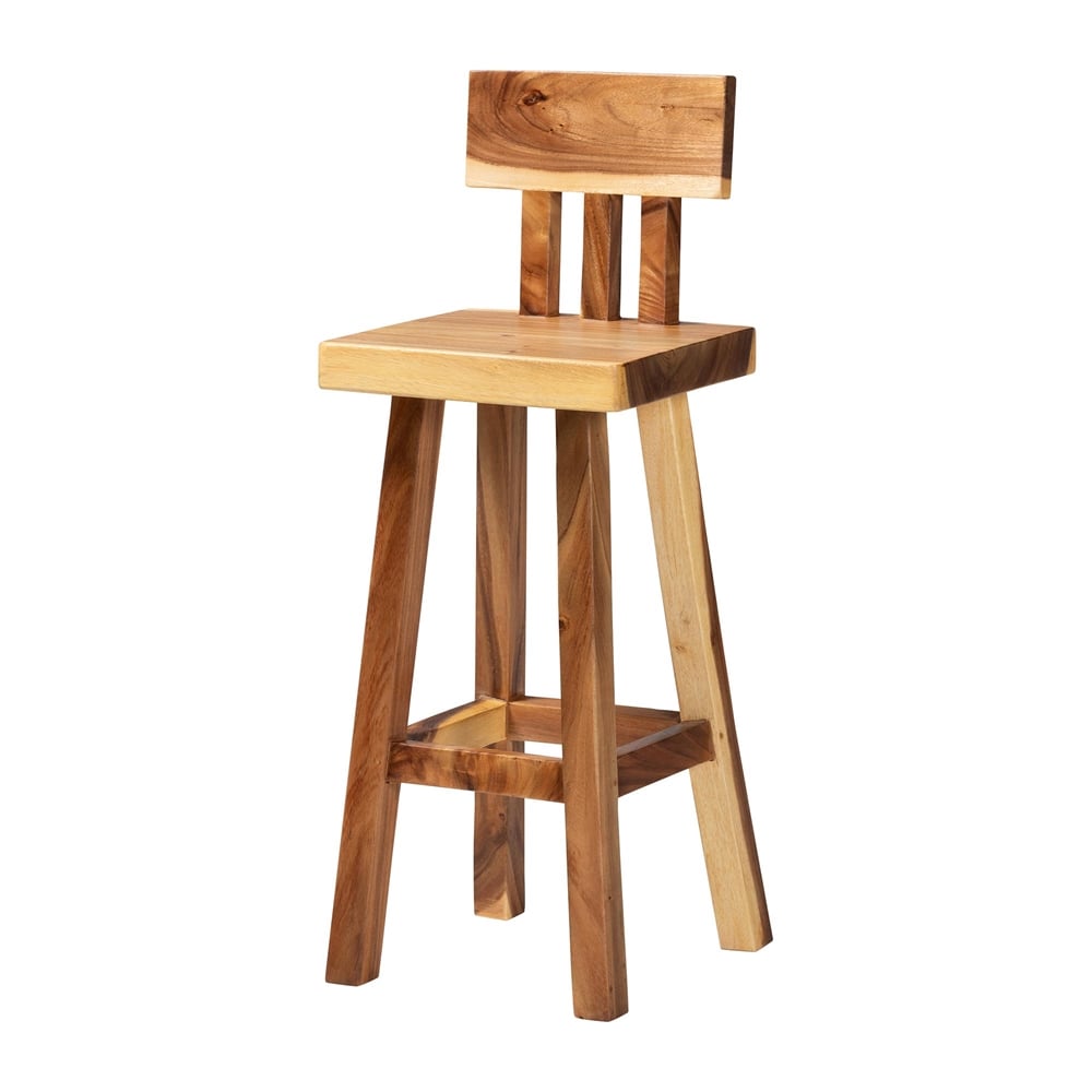 Laluli Suar Wood Bar Stool by Wicker Fair