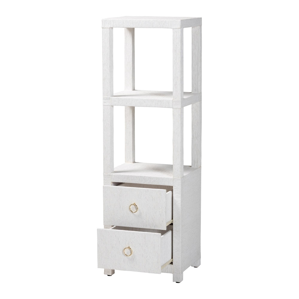 Grasscloth Tall Storage Cabinet by Wicker Fair