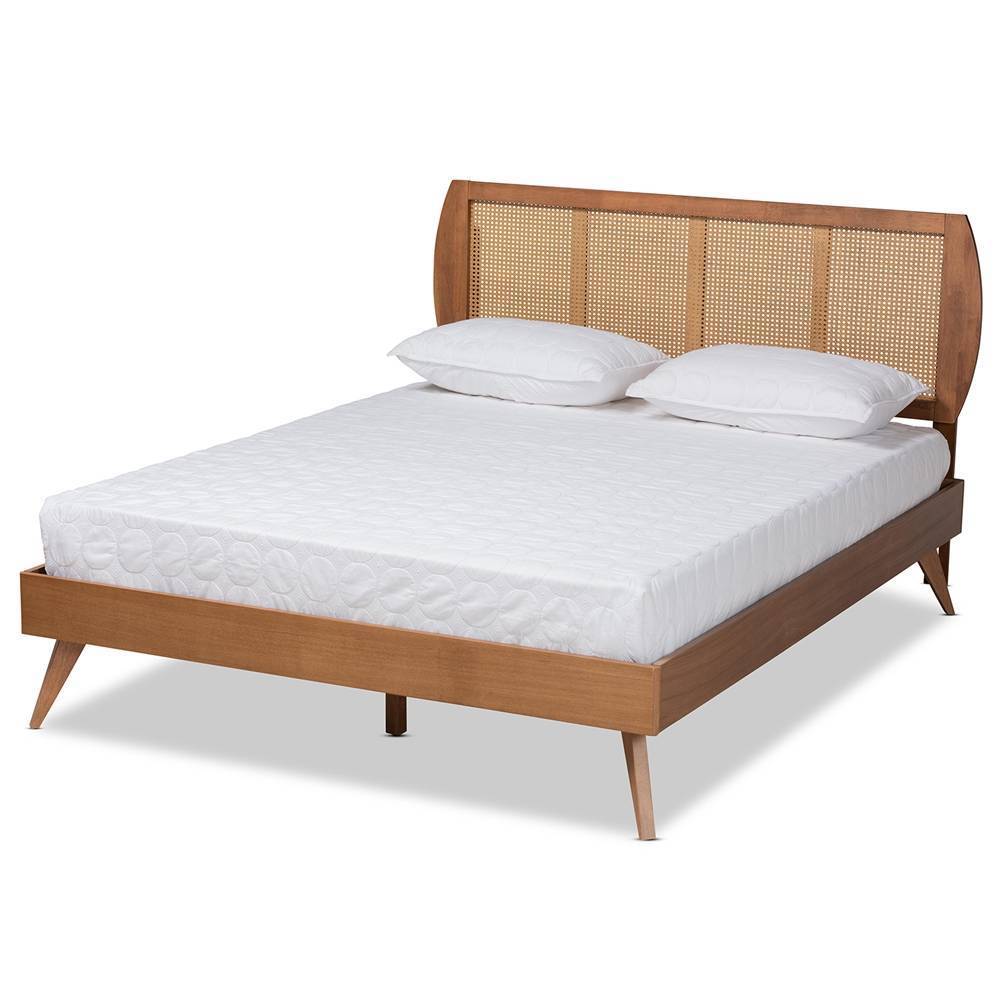 Altair Wood and Wicker Inspired Queen or King Size Bed