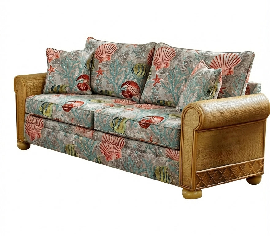 Aruba Rattan and Wicker Sofa by Stanley Chair Model 229