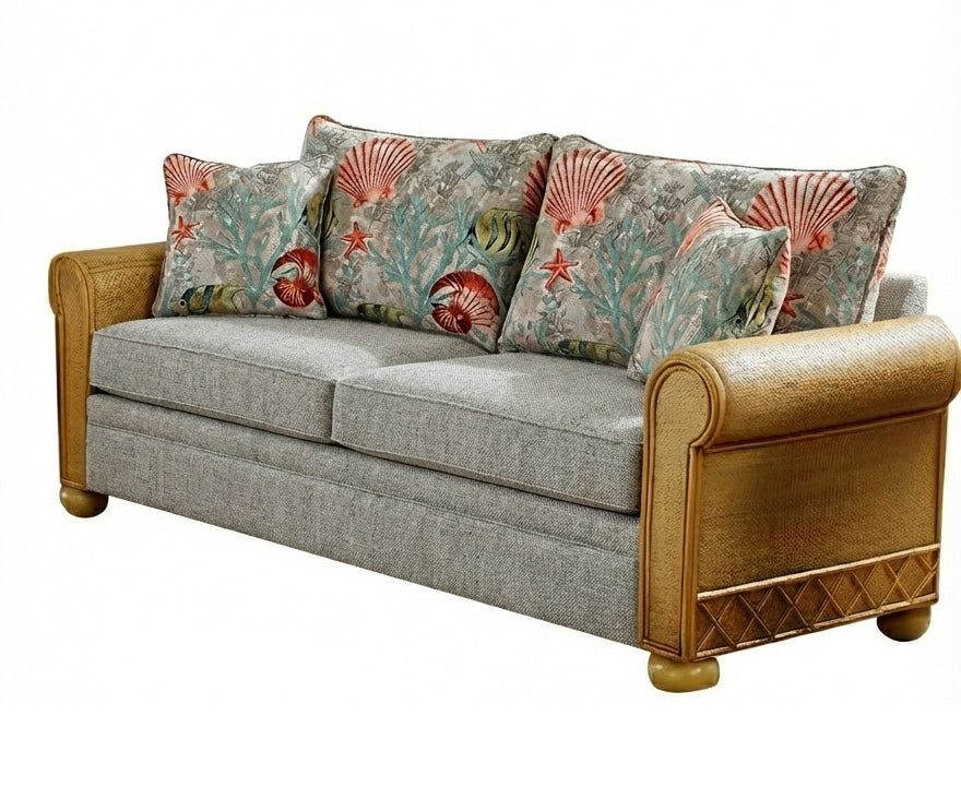Aruba Rattan and Wicker Sofa by Stanley Chair Model 229