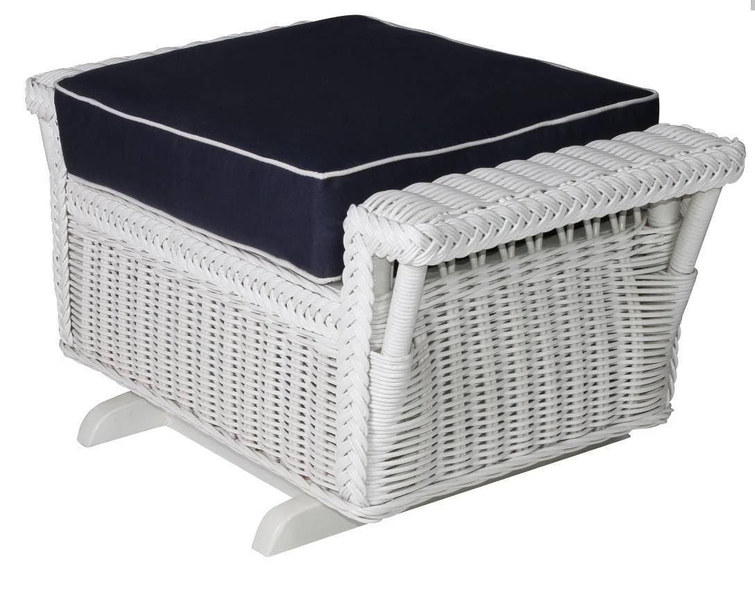 Bar Harbor Rattan Gliding Ottoman B-80 by Designer Wicker Tribor