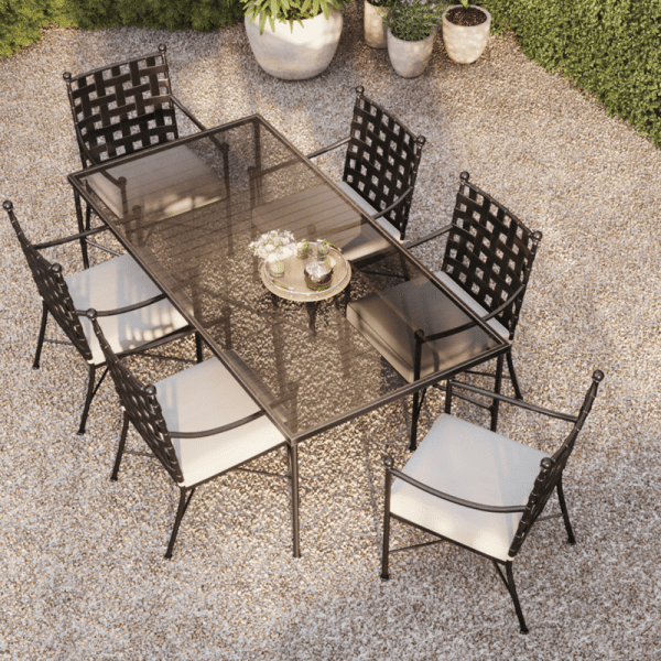 Provence Outdoor 84" Rectangular Dining Table by Sunset West Model 3201-T84