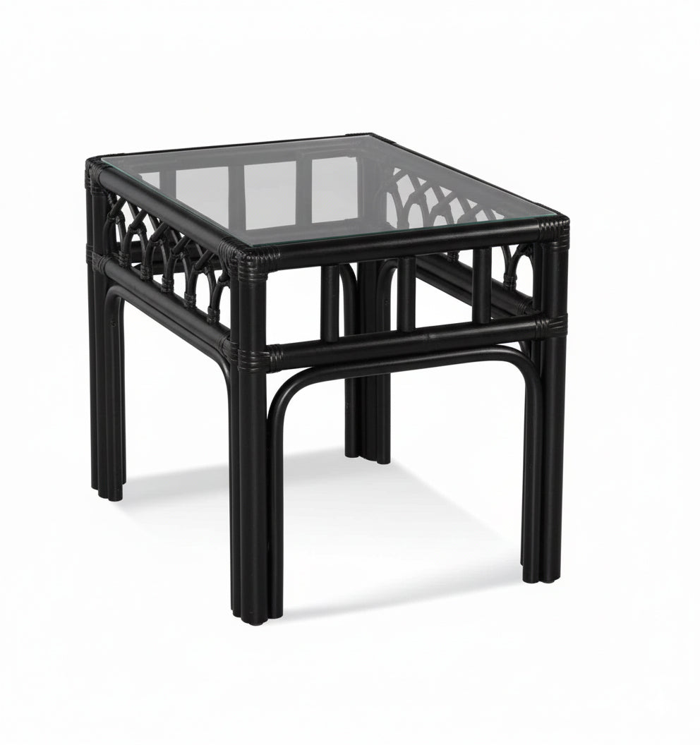 Edgewater Black Rattan 5 Pc Living Room Set Model 914-SET-BLACK Made in the USA by Braxton Culler