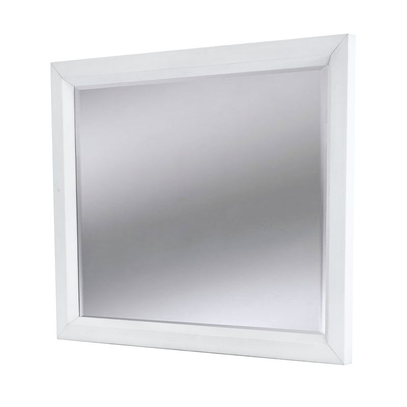 Point Breeze Mirror Fresh White Finish with Soft Grey Glaze Model FL-B65038-FRESHWHITE by Finn & Louise