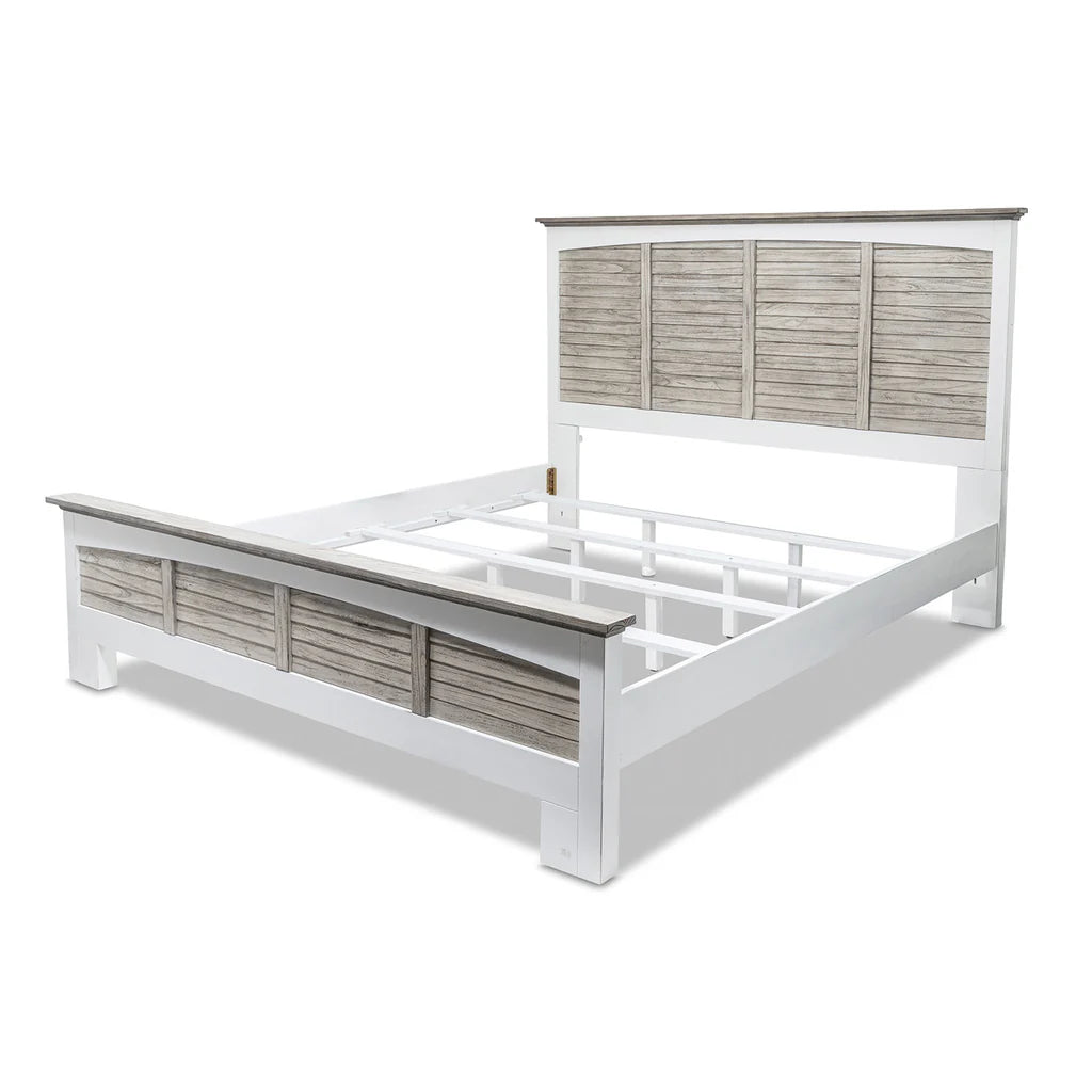 Islamorada Coastal Style 2 Pc Set includes Queen Complete Bed and Nightstand Model B233340CPLT-2PC-SET By Seawinds Trading