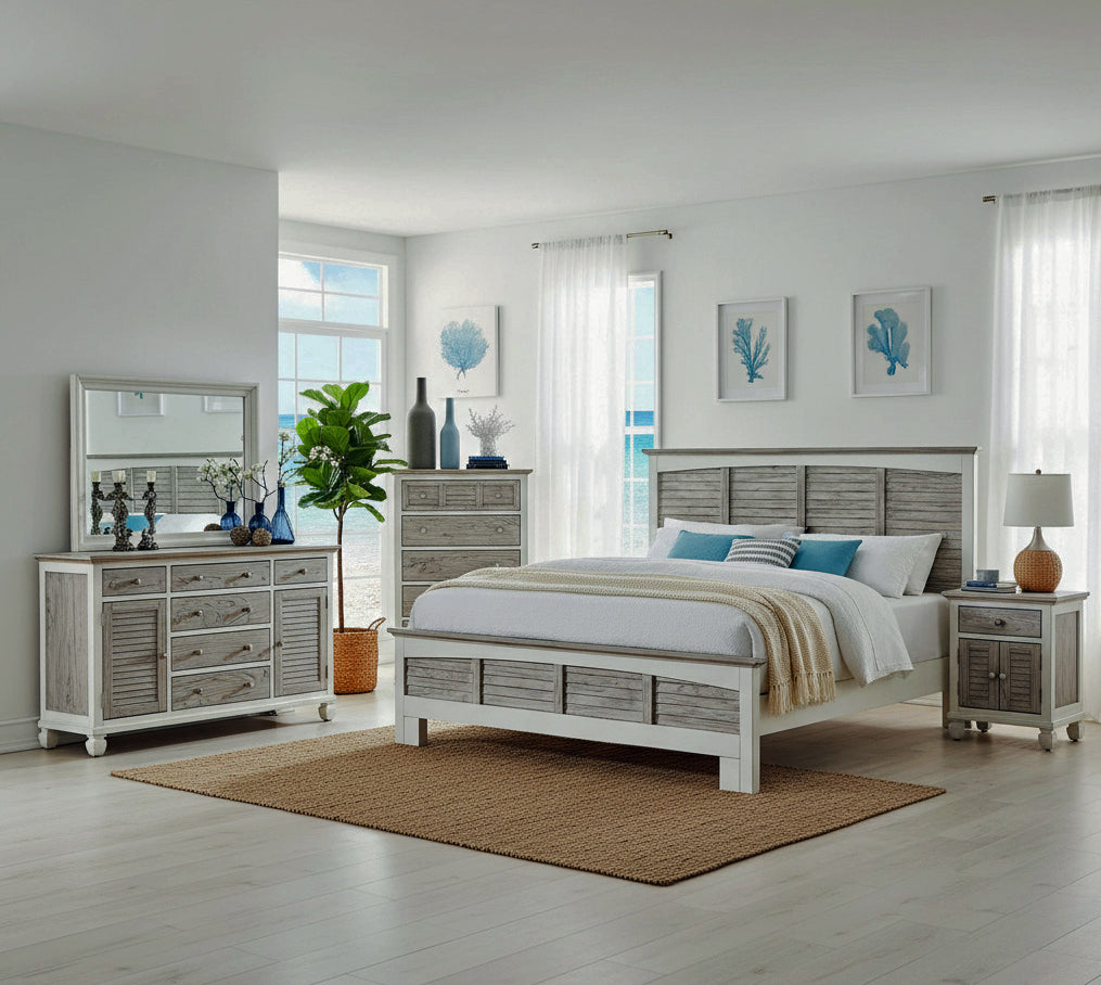 Islamorada Coastal Style Bedroom 6 Drw/2 Door Dresser Model B23336-DAPGREY By Seawinds Trading