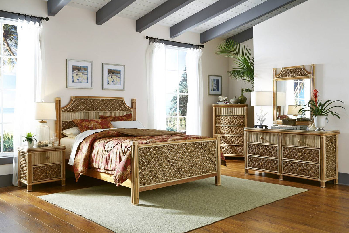 Mandalay Rattan 2 Drawer Nightstand Model MD2D By Spice Island Wicker