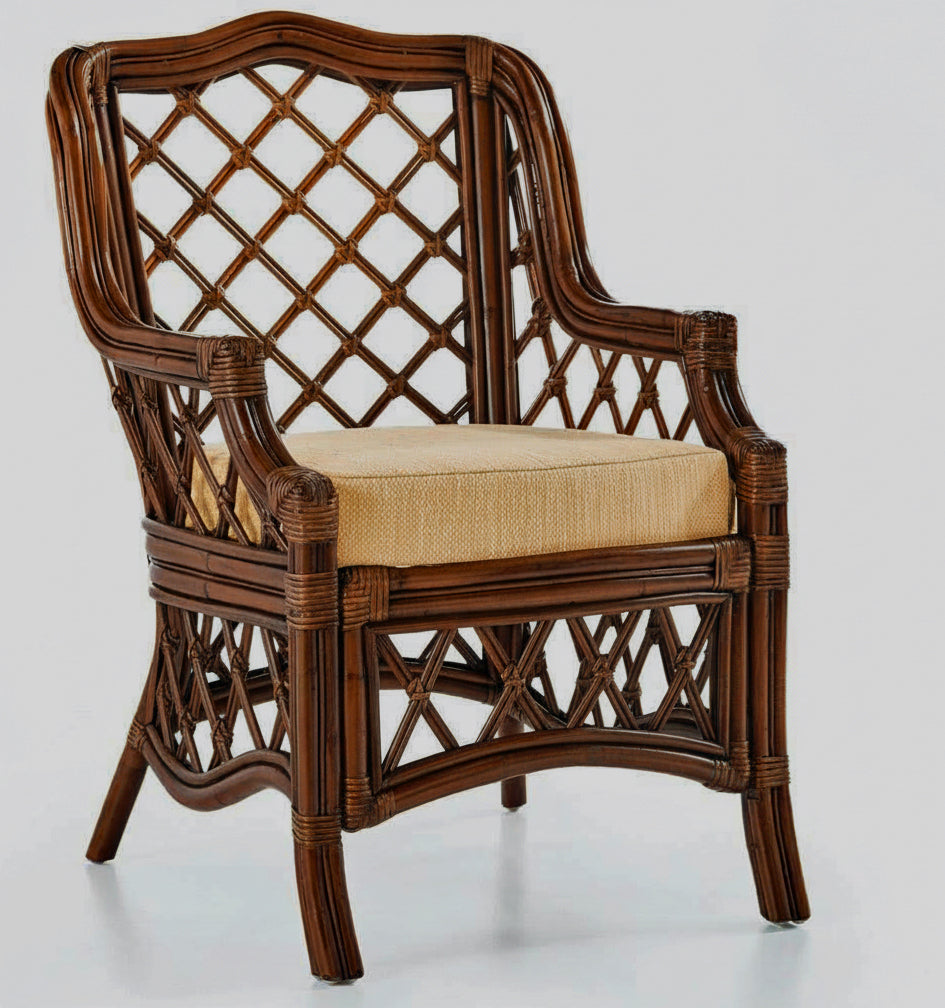 Nadine Indoor Rattan Dining Arm Chair Model 6221 from South Sea