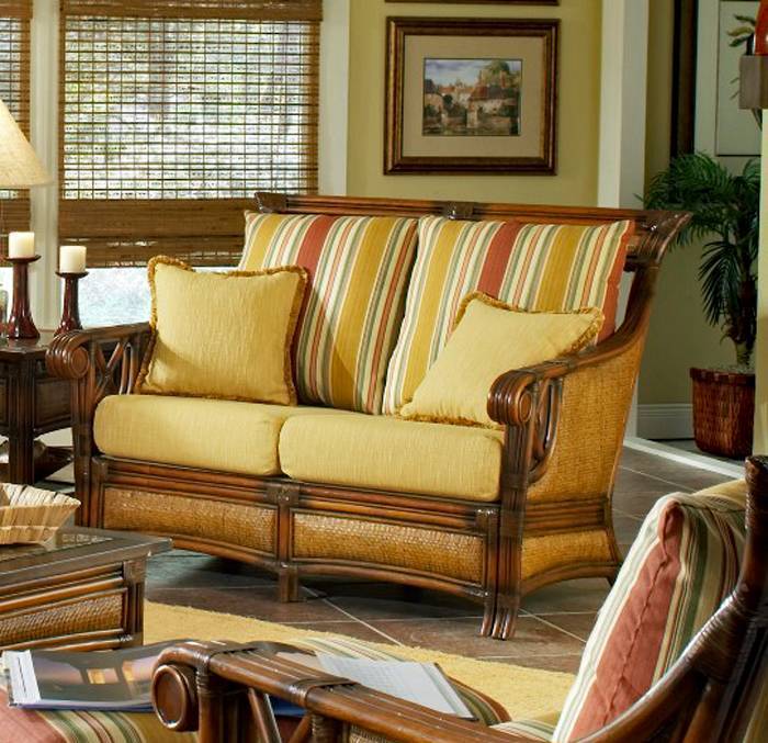 Pacifica Loveseat Model 4302 By South Sea Rattan