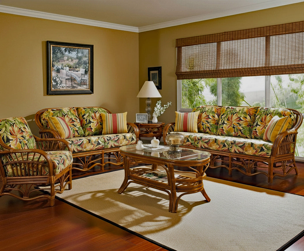 Palm Harbor Rattan Lounge Chair with Deep Seating Comfort from South Sea Rattan