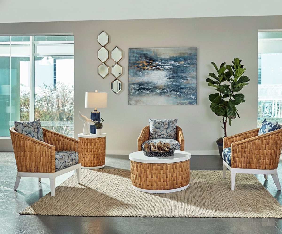 Paradisio Rattan and Wood Occassional Chair from Capris Furniture Model OC744