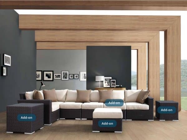 Solana 3 Pc Curved Sectional Set Model 1501-SECSET3 by Sunset West